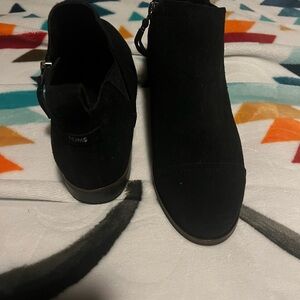 Toms Black Suede Ankle Boots